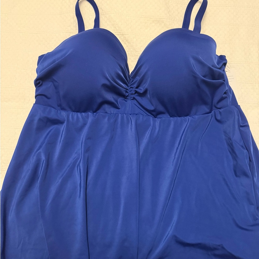 Lane Bryant Blue Women's Swim tankini top size 18/20 NWT